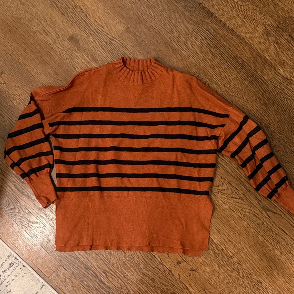 Striped Orange and Black women’s  Sweater